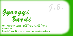 gyorgyi bardi business card